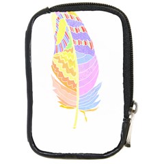 Feathers Design T- Shirtfeathers T- Shirt (3) Compact Camera Leather Case by EnriqueJohnson