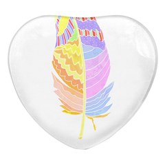 Feathers Design T- Shirtfeathers T- Shirt (3) Heart Glass Fridge Magnet (4 Pack) by EnriqueJohnson