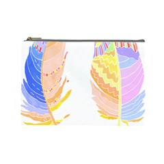 Feathers Design T- Shirtfeathers T- Shirt (4) Cosmetic Bag (large) by EnriqueJohnson