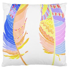 Feathers Design T- Shirtfeathers T- Shirt (4) Large Cushion Case (two Sides) by EnriqueJohnson