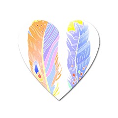 Feathers Design T- Shirtfeathers T- Shirt Heart Magnet by EnriqueJohnson