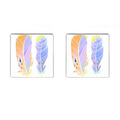 Feathers Design T- Shirtfeathers T- Shirt Cufflinks (square) by EnriqueJohnson