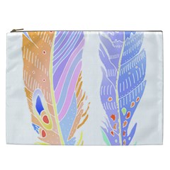 Feathers Design T- Shirtfeathers T- Shirt Cosmetic Bag (xxl) by EnriqueJohnson