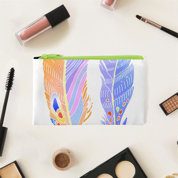 Feathers Design T- Shirtfeathers T- Shirt Cosmetic Bag (XS)