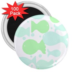 Fish T- Shirt Fun Fishes T- Shirt 3  Magnets (100 Pack)