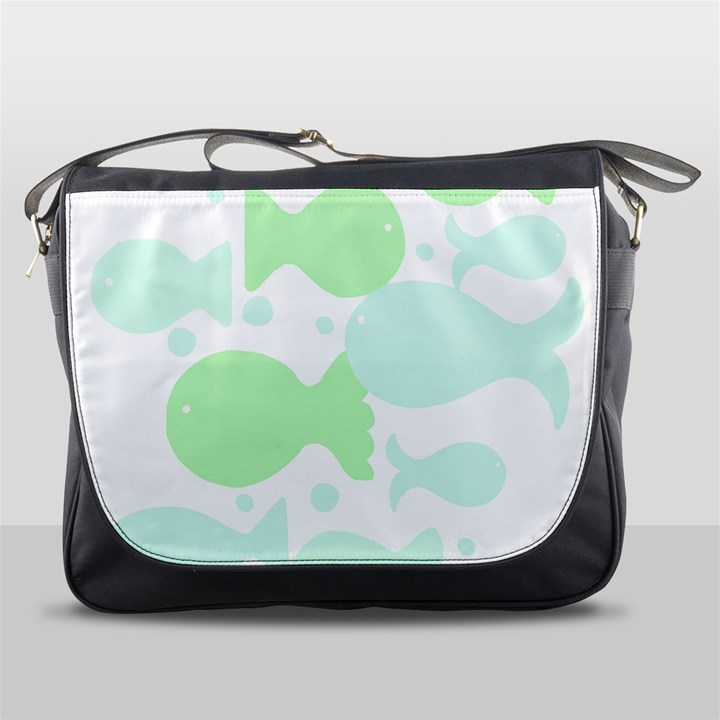 Fish T- Shirt Fun Fishes T- Shirt Messenger Bag