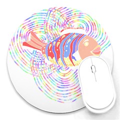 Fishing Gift T- Shirtfish T- Shirt (2) Round Mousepad by EnriqueJohnson