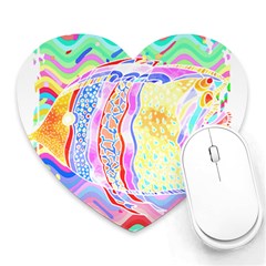 Fishing Gift T- Shirtfish T- Shirt Heart Mousepad by EnriqueJohnson