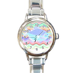 Fishing Is My Life T- Shirtfish T- Shirt (2) Round Italian Charm Watch by EnriqueJohnson