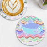 Fishing Is My Life T- Shirtfish T- Shirt (2) UV Print Round Tile Coaster Front