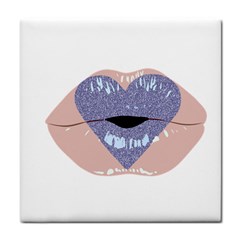 Lips -18 Tile Coaster by SychEva