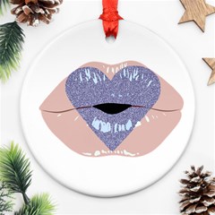 Lips -18 Ornament (round) by SychEva