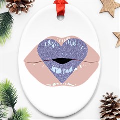 Lips -18 Ornament (oval) by SychEva