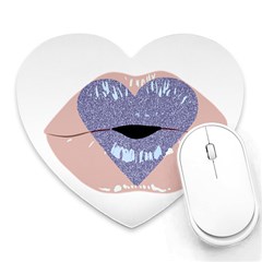 Lips -18 Heart Mousepad by SychEva