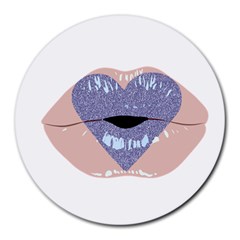 Lips -18 Round Mousepad by SychEva