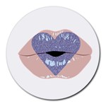 Lips -18 Round Mousepad Front