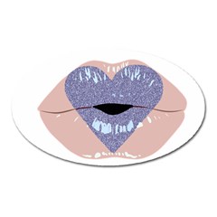 Lips -18 Oval Magnet by SychEva