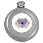 Lips -18 Round Hip Flask (5 oz) Front