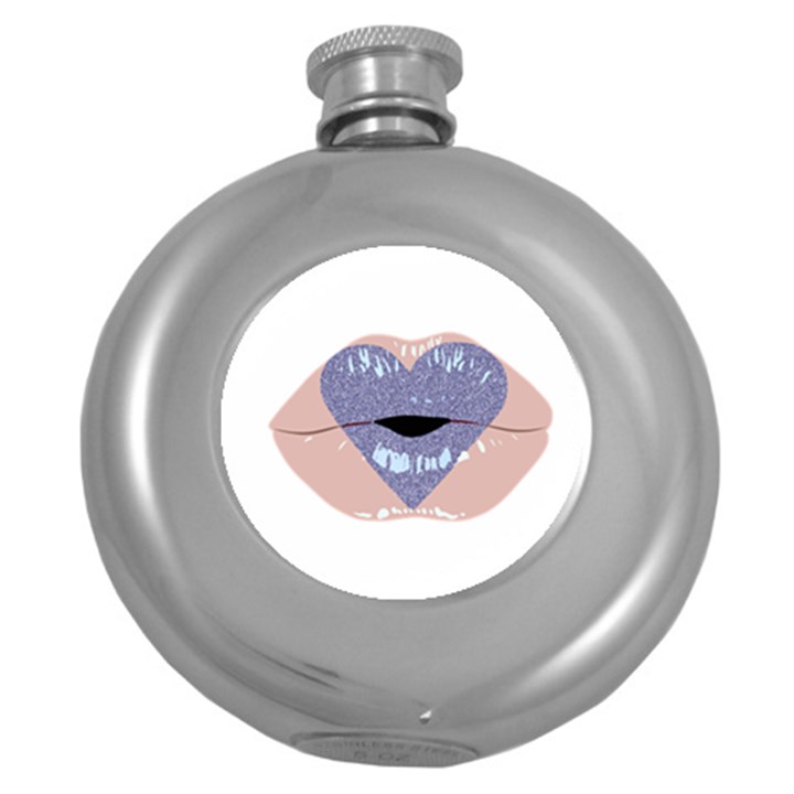 Lips -18 Round Hip Flask (5 oz)