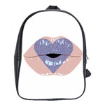 Lips -18 School Bag (Large) Front