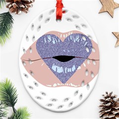 Lips -18 Oval Filigree Ornament (two Sides)