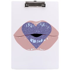 Lips -18 A4 Acrylic Clipboard by SychEva