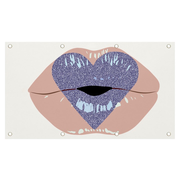 Lips -18 Banner and Sign 7  x 4 