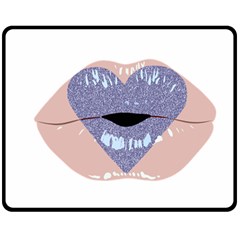 Lips -18 Two Sides Fleece Blanket (medium) by SychEva