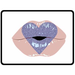 Lips -18 Two Sides Fleece Blanket (large) by SychEva