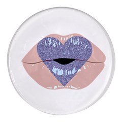 Lips -18 Round Glass Fridge Magnet (4 Pack) by SychEva