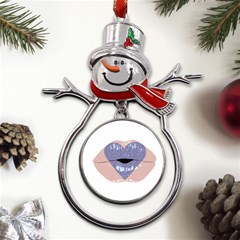 Lips -18 Metal Snowman Ornament