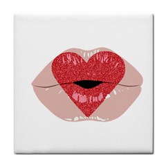 Lips -16 Tile Coaster by SychEva