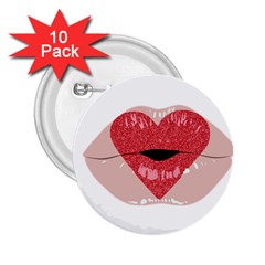 Lips -16 2.25  Buttons (10 pack) 