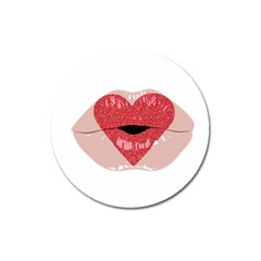 Lips -16 Magnet 3  (round) by SychEva