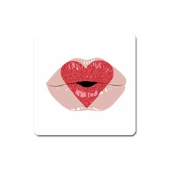 Lips -16 Square Magnet by SychEva