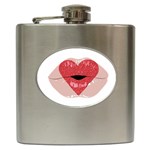 Lips -16 Hip Flask (6 oz) Front