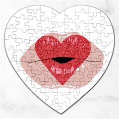 Lips -16 Jigsaw Puzzle (Heart)