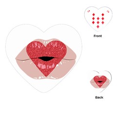 Lips -16 Playing Cards Single Design (heart) by SychEva