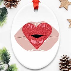 Lips -16 Oval Ornament (two Sides)