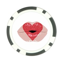 Lips -16 Poker Chip Card Guard by SychEva