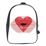 Lips -16 School Bag (Large) Front