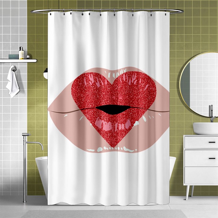 Lips -16 Shower Curtain 48  x 72  (Small) 