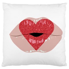 Lips -16 Large Cushion Case (two Sides) by SychEva