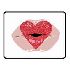 Lips -16 Two Sides Fleece Blanket (small) by SychEva