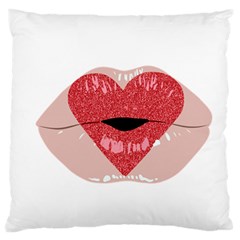 Lips -16 Standard Premium Plush Fleece Cushion Case (one Side) by SychEva