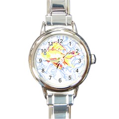 Fishing Lover T- Shirtfish T- Shirt (1) Round Italian Charm Watch by EnriqueJohnson