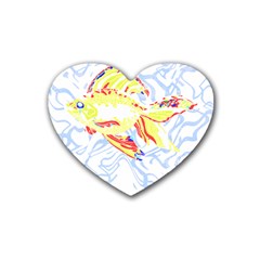 Fishing Lover T- Shirtfish T- Shirt (1) Rubber Coaster (heart) by EnriqueJohnson