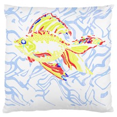 Fishing Lover T- Shirtfish T- Shirt (1) Large Cushion Case (two Sides) by EnriqueJohnson