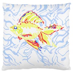 Fishing Lover T- Shirtfish T- Shirt (1) Large Premium Plush Fleece Cushion Case (one Side) by EnriqueJohnson