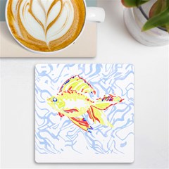 Fishing Lover T- Shirtfish T- Shirt (1) Uv Print Square Tile Coaster  by EnriqueJohnson